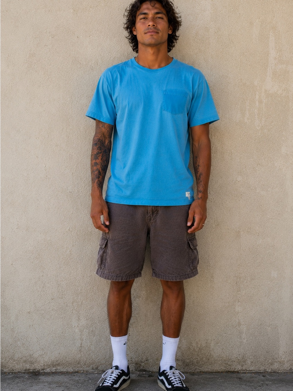 Character Hero Skate Surf Pocket Tee XL Blue